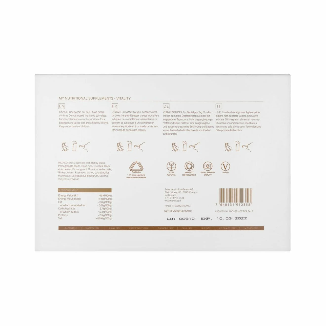 GENR8® BIOTIC Nutritional Supplements VITALITY